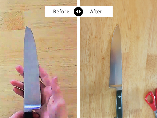 Knife Before After